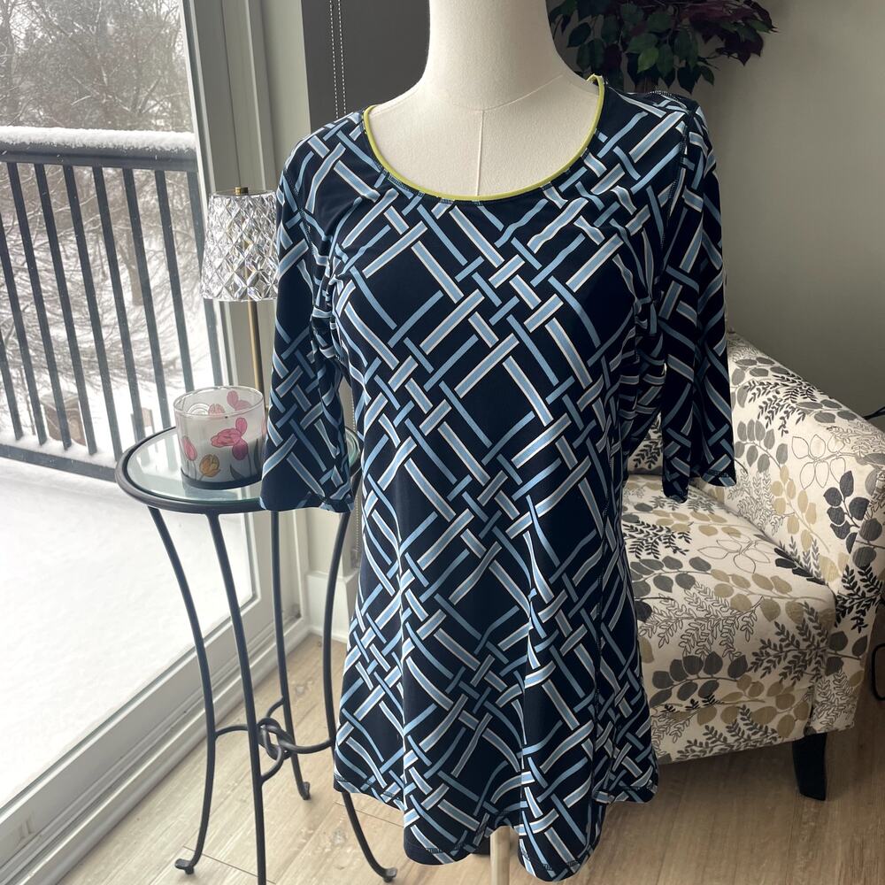 Land's End Round Neck Short Sleeve Tunic Sz ST